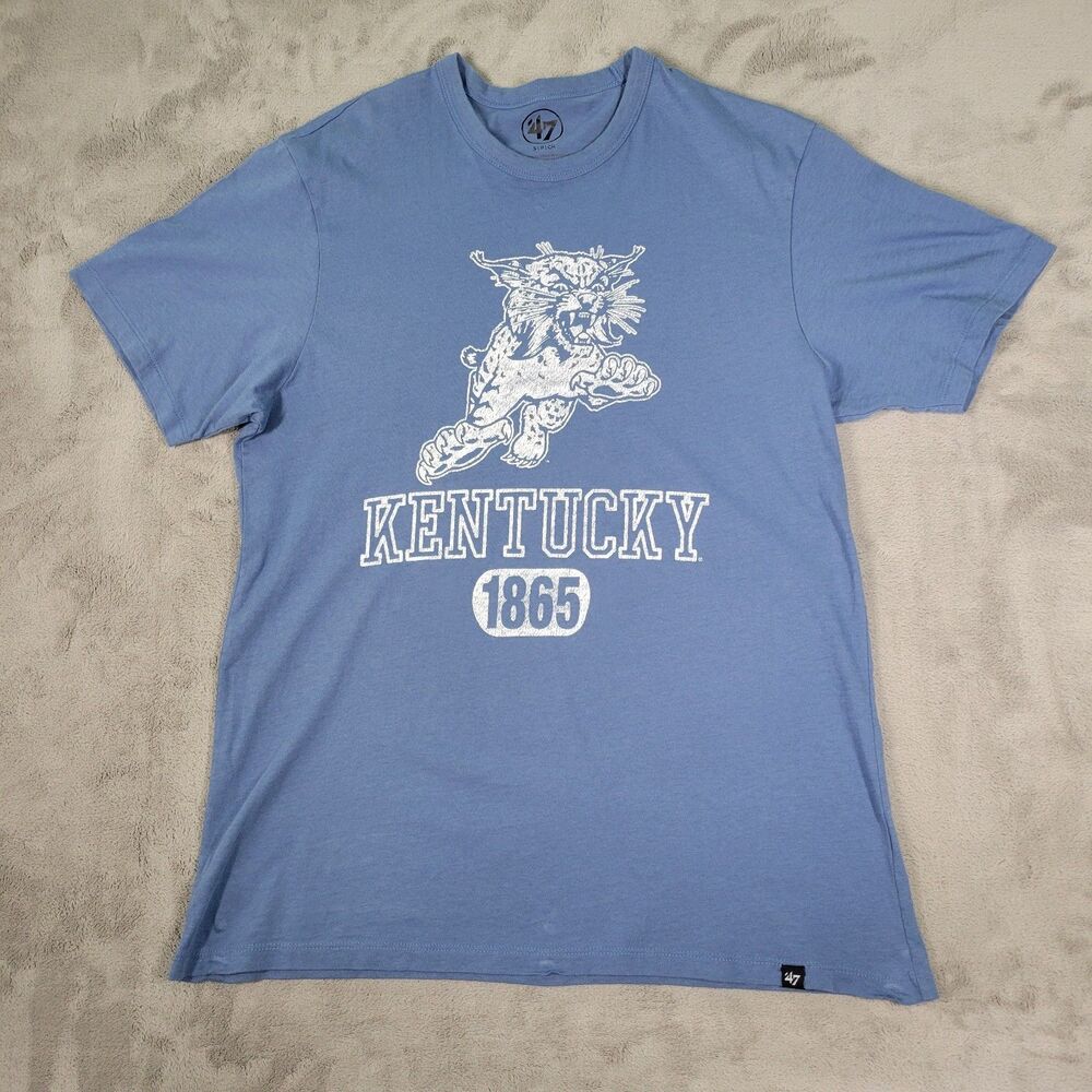 Kentucky Wildcats 1865 Tshirt Womens Blue Size Small Crew Neck '47 Brand Logo UK